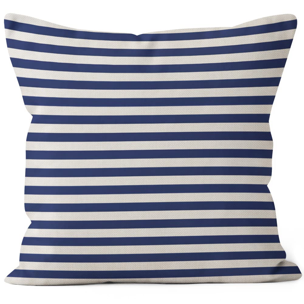 COWORK - Set di 4 federe decorative per cuscini in cotone e lino, 45 x 45 cm, con cerniera invisibile (stile 18