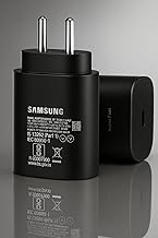 Samsung 25W USB-C Super Fast Adapter (Black) | for Galaxy S25, S24, S22/Plus/Ultra/FE/Edge, S24fe/Z Fold/Flip 7/6/A/M/F/06/36/16/17/35,56/55/26/05/15/14/07/5G/4G, Tab/A9/A8/A7/S10/S9/S8, 25 w Charger