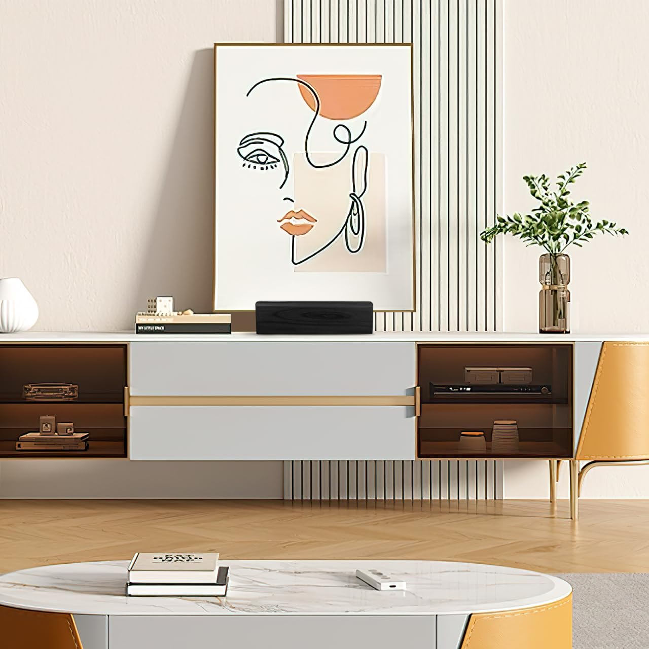 DOITOOL Cadre de Support de Base de Miroir de Sol de Luxe léger en Bois Massif Support Miroir en Bois présentoirs croisillons mirroir Porte- Base de antidérapante Corps saisir