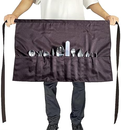 DUEBEL Kit de chapado de chef profesional juego culinario de 13 piezas con delantal de cocina y herramientas de acero inoxidable para presentación