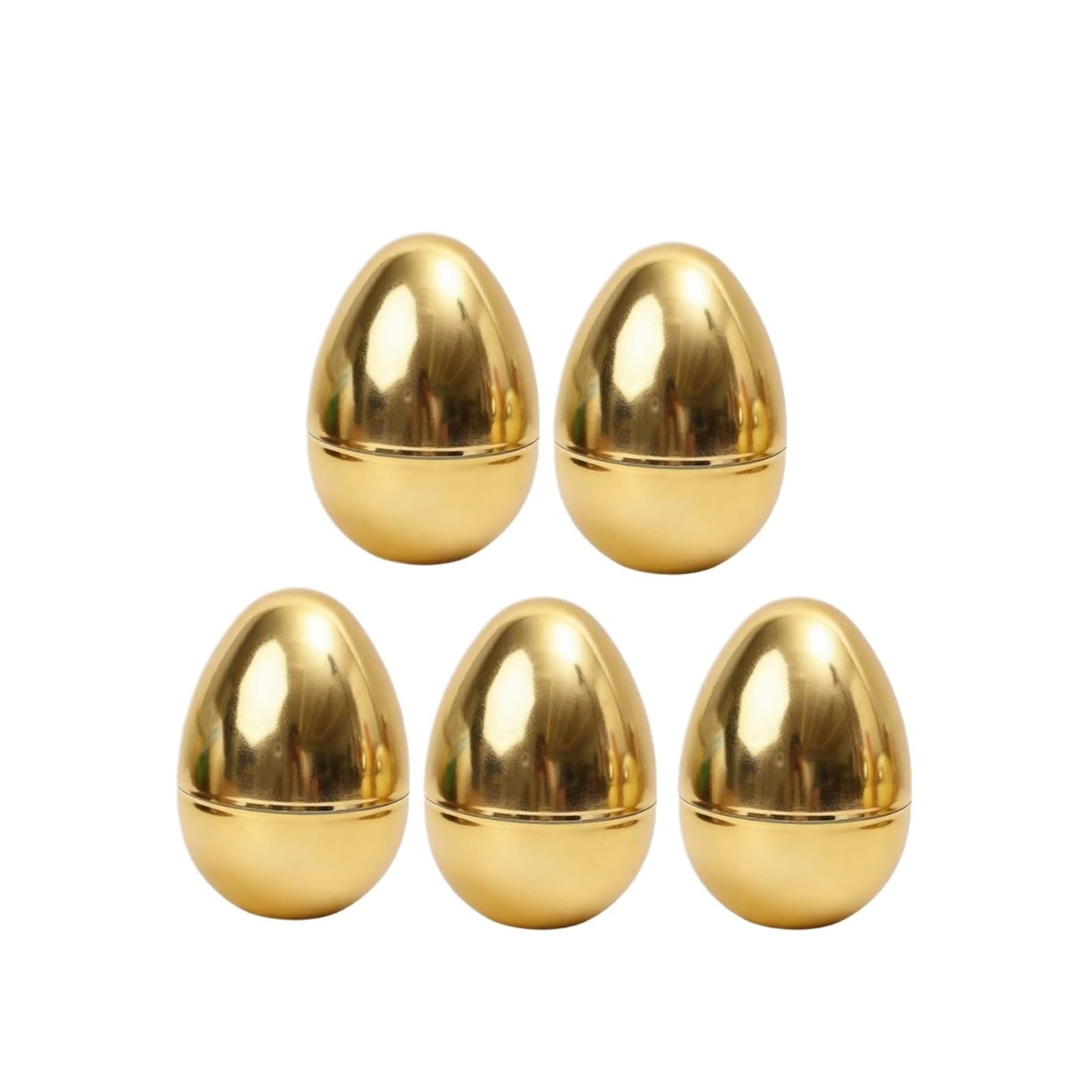 ZYAYNG 24pcs Large Fillable Easter Eggs Plastic Candy Box Painted Electroplated Surprise Egg Container Hunt Game Party Supplies For Easter