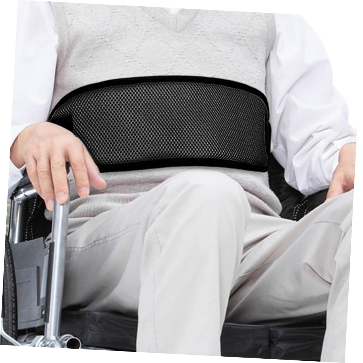 BCOATH Adjustable Medical Waistband Comfortable Sturdy Tool Black Grid Breathable Supply