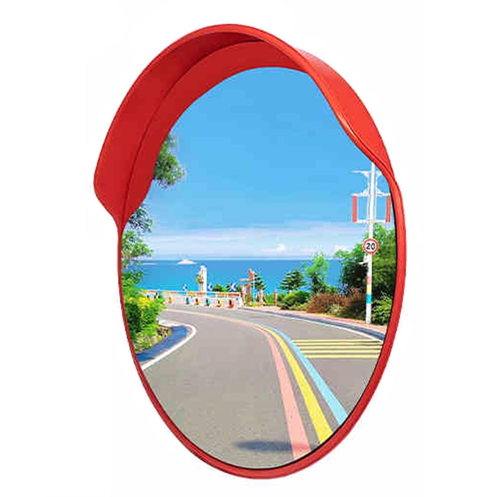 Specchio Convesso Rotondo, Sicurezza da Traffico Specchio Grandangolare Regolabile a 230° for Garage, Magazzino, Scuola, Negozio, Ufficio, 45/60/80cm