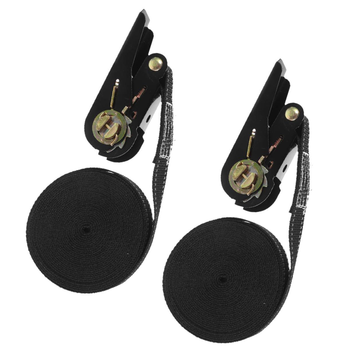 Ciieeo 2pcs Ratchet Tie Down Straps Heavy Duty Cargo Straps Reflective for Night Quick-Release for Safe Transportati