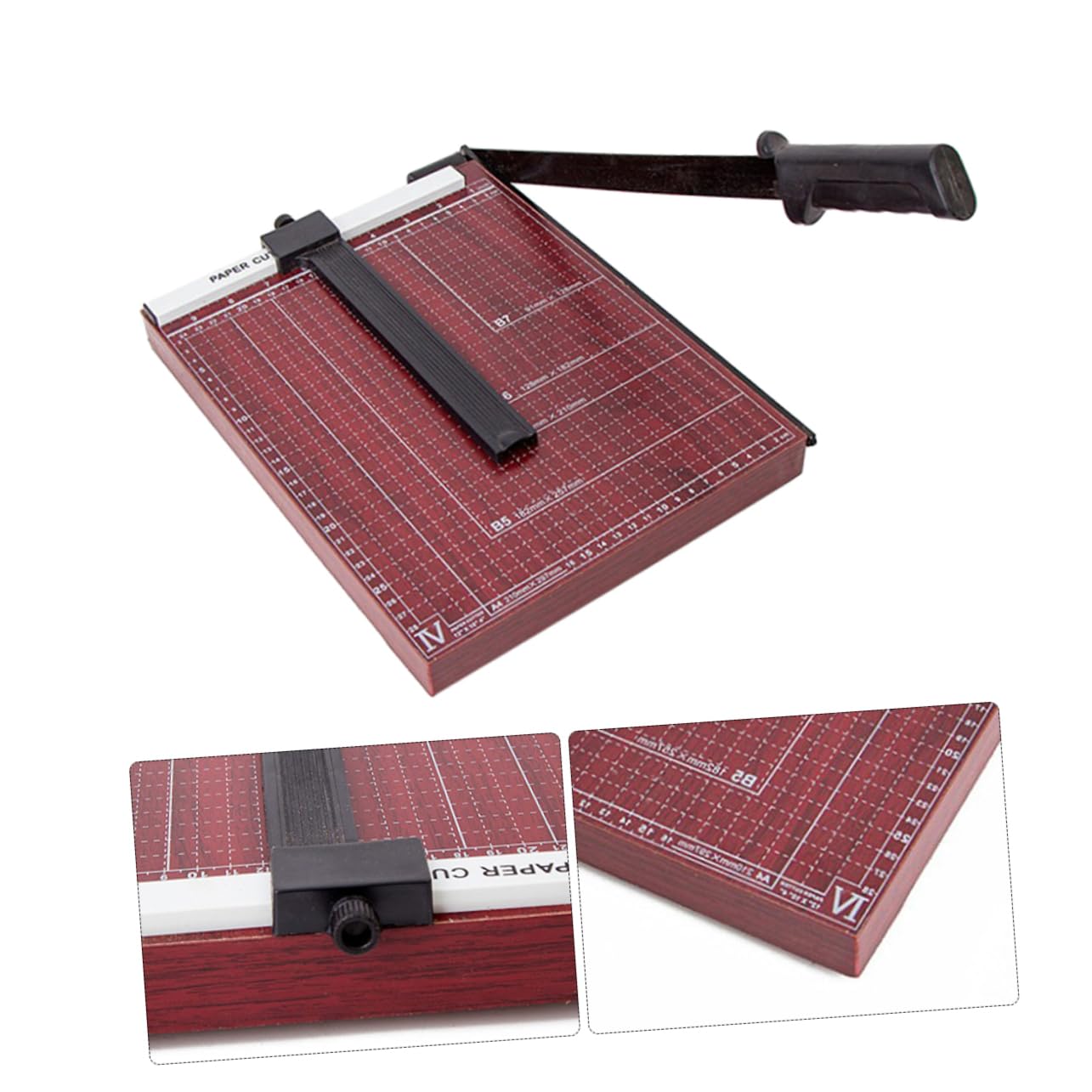 Taglierina Carta A4 in Metallo, Taglio Ghigliottina con Base Grigliata