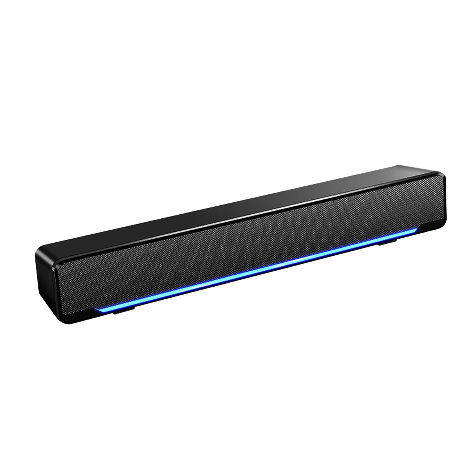 Barre de son USB haut-parleur PC, barre de son stéréo filaire lecteur de musique Bass Surround Soundbox entrée 3,5 mm pour ordinateur de bureau/ordinateur portable/TV/smartphone/tablette/MP3/4 (noir)