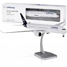 Limox Lufthansa Airbus A350-900 D-AIXI - Model Plane 1200 I Officially Licensed Aircraft Model with Stand for Collectors & Aviation Fans I Detailed Aeroplane Decoration for Showcase Office & Shelf