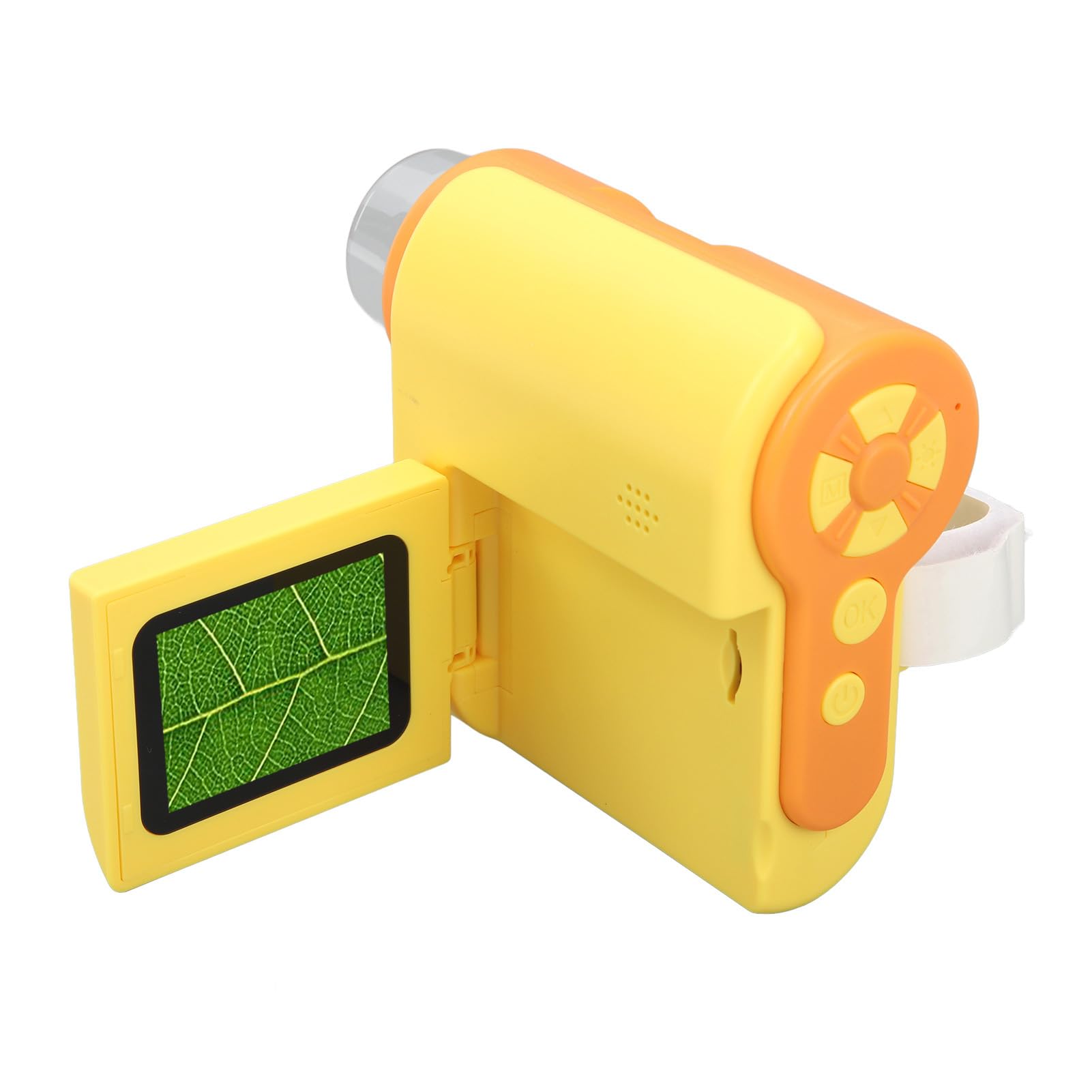 aqxreight Dziecięcy Mikroskop Aparat 2 -cin Screen 1000X Powiększenie LED 1080p Zdjęcie Wideo Ręczny Mikroskop Cyfrowy dla Uczniów Biały (YELLOW)