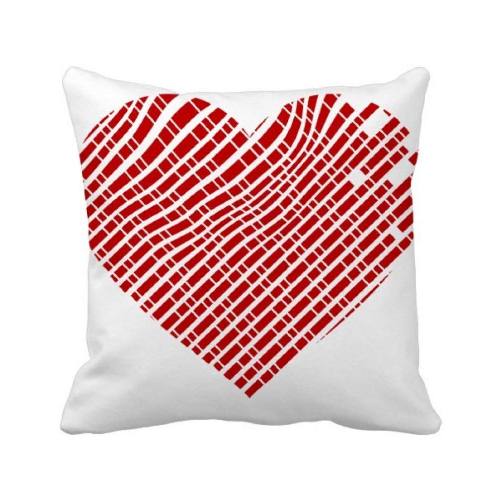Oreiller motif cœur rouge 40x40 cm, le cadeau de Saint-Valentin idéal pour la maison