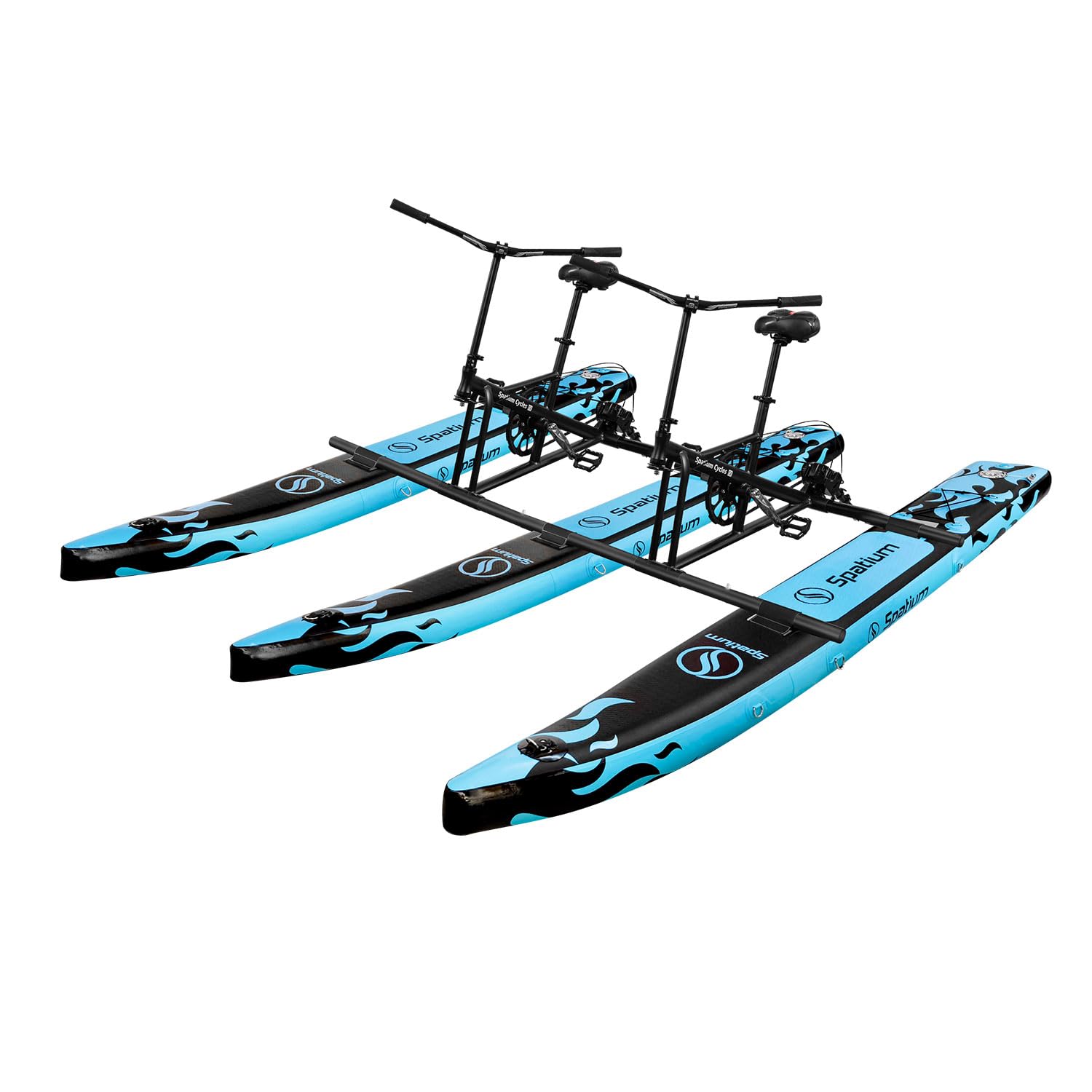 Spatium Water Bike for 2 Person for Lake/Sea/Pool Pedal Inflatable Water Bicycle 2 Seat Fishing SUP Water Bikes for Adults with Inflatable Pontoon Mat