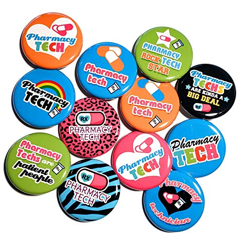 Pharmacy Technician Buttons Pins