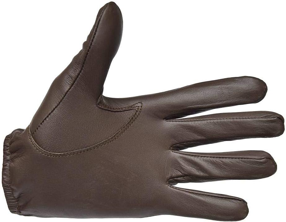Ergonomic Cut leather driving gloves (Small, Brown)