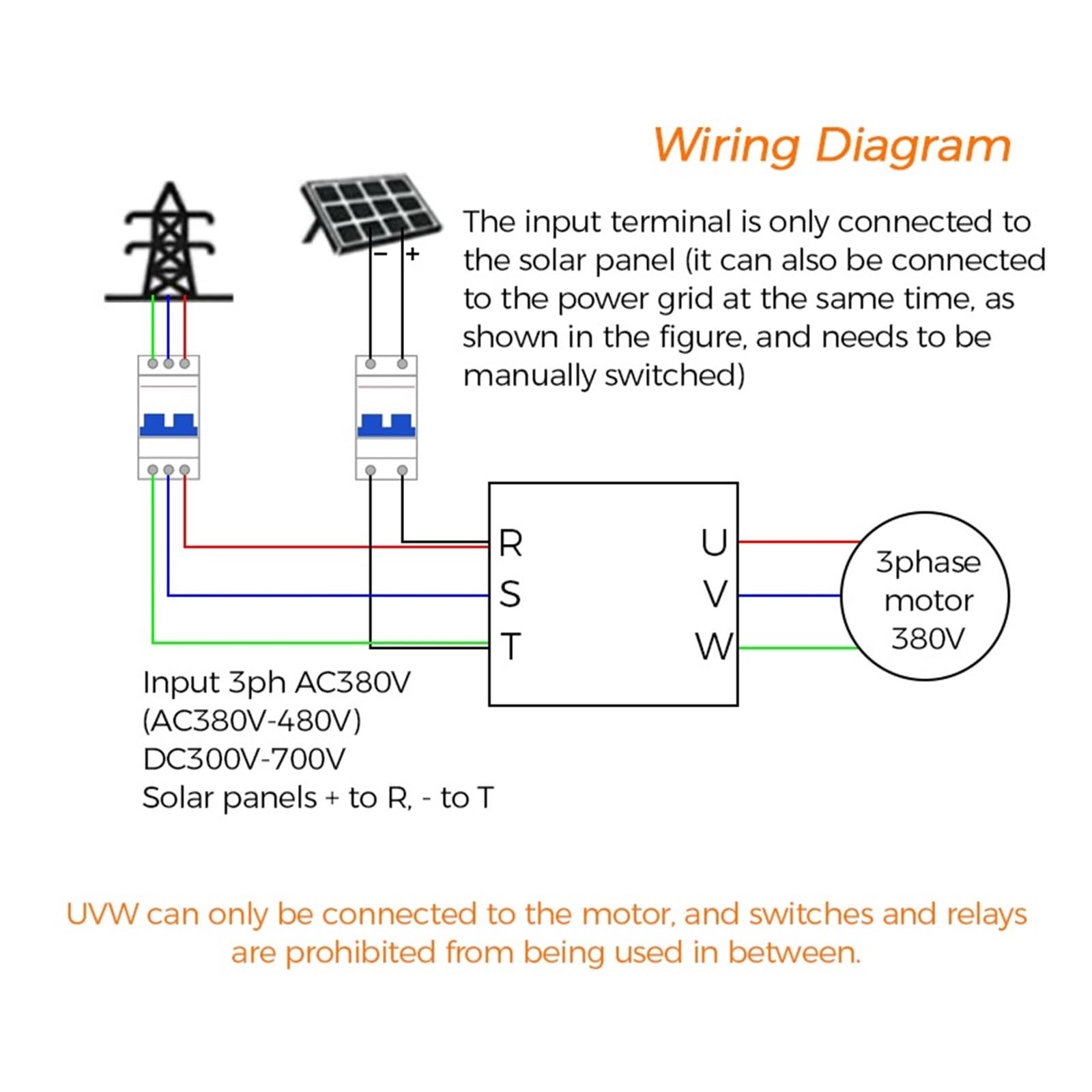 Solar VFD 380 V Wejście 3 Fazy Wyjście Synchroniczny Asynchroniczny Regulator Prędkości Silnika Przetwornica Częstotliwości(5.5KW-7.5hp)