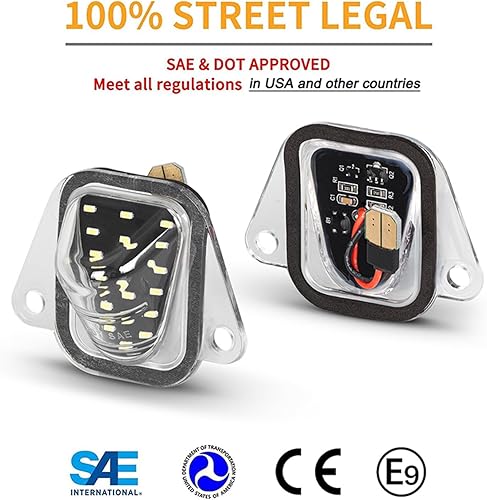 Miniatura 10 de 2 lámparas LED para placa de Chevy Silverado 1500 2500 3500 Suburban Tahoe GMC Sierra 1500 2500 3500 Yukon XL Cadillac Escalade, color blanco