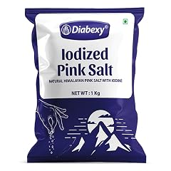 Diabexy Iodized Himalayan Pink Salt - 1 kg | Nutrients and Minerals | No Additives | Unrefined