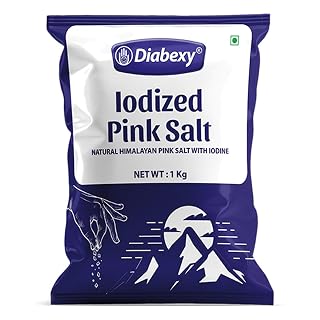Diabexy Iodized Himalayan Pink Salt - 1 kg | Nutrients and Minerals | No Additives | Unrefined