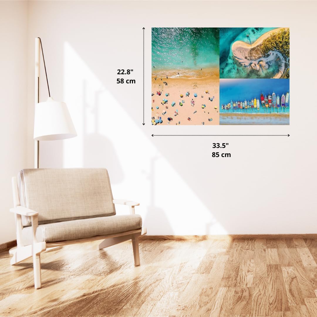 Trefl Premium - Puzzles UFT Aerial Mindblow: Waiting for High Tide -1500 Pieces, Thickest Cardboard, BIO, ECO, Aerial Landscape, Collage, Beach, Entertainment for Adults and Children from 12 Years