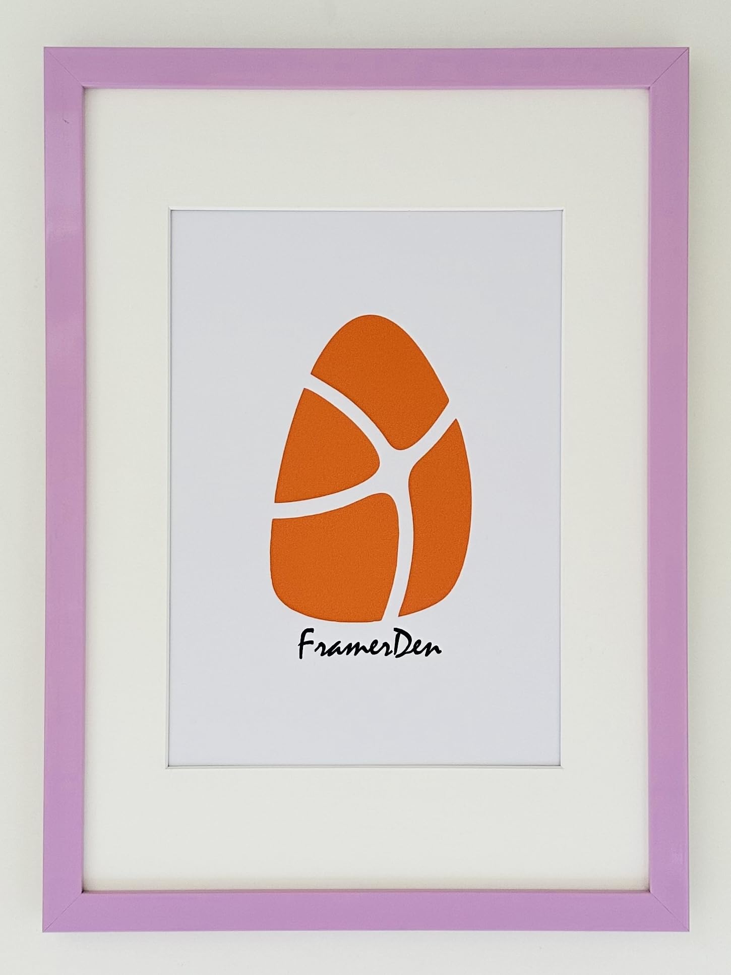 FramerDen® Lilac A4 Mount for A5 Rainbow Colours Poster Picture Frame Fits 21x14.85cm Size Poster Photo Artwork Print, Portrait & Landscape Wall Mountable & Tabletop, Perspex Front & MDF Backing
