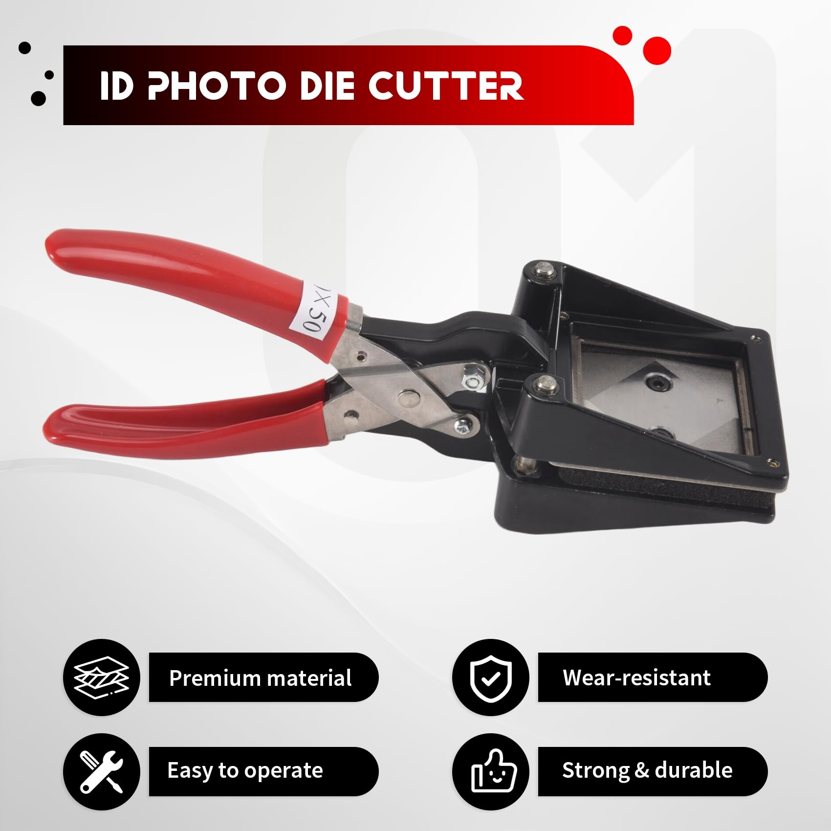 1 PCS Handheld Passport Photo Cutter Noir Métal Photo ID Die Cutter Punch Photo Cutter Papier pour Bureau Famille
