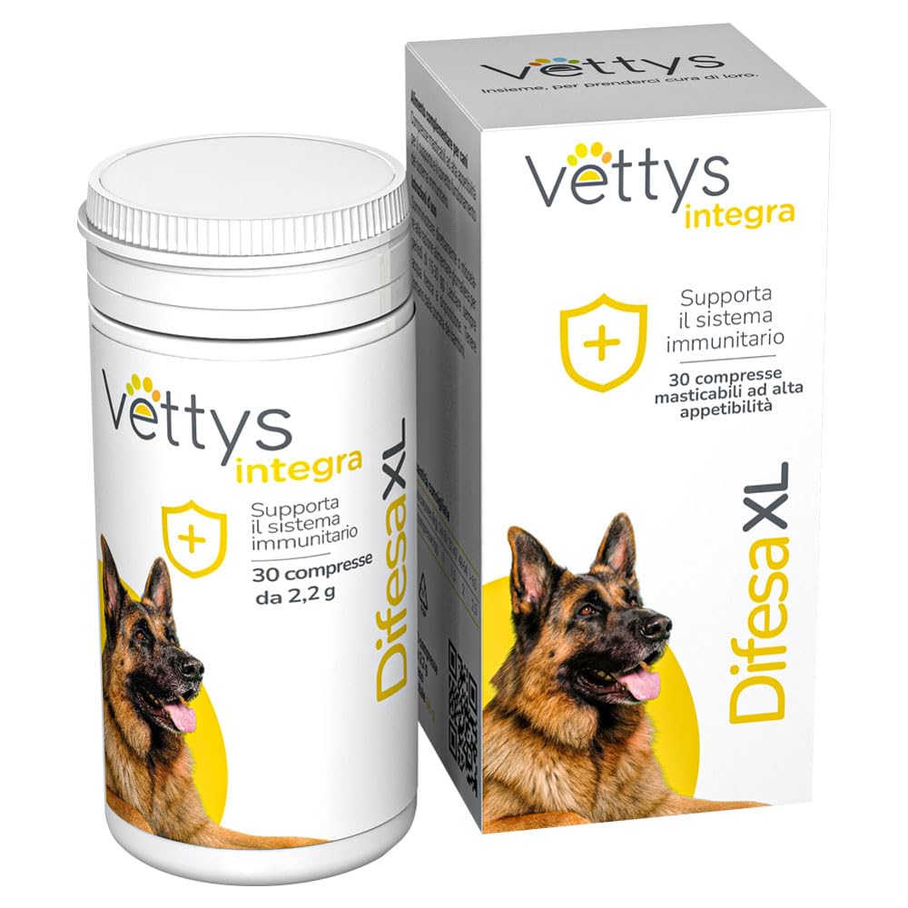 Vettys Integra Difesa XL - Integratore per le Difese Immunitarie del Cane - 30 Compresse