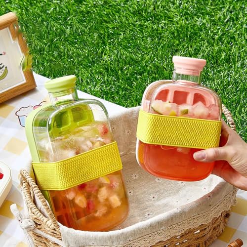 Hielera Botella 2 en 1 con Tapa y Pajilla 800ml Rosa miniatura 5