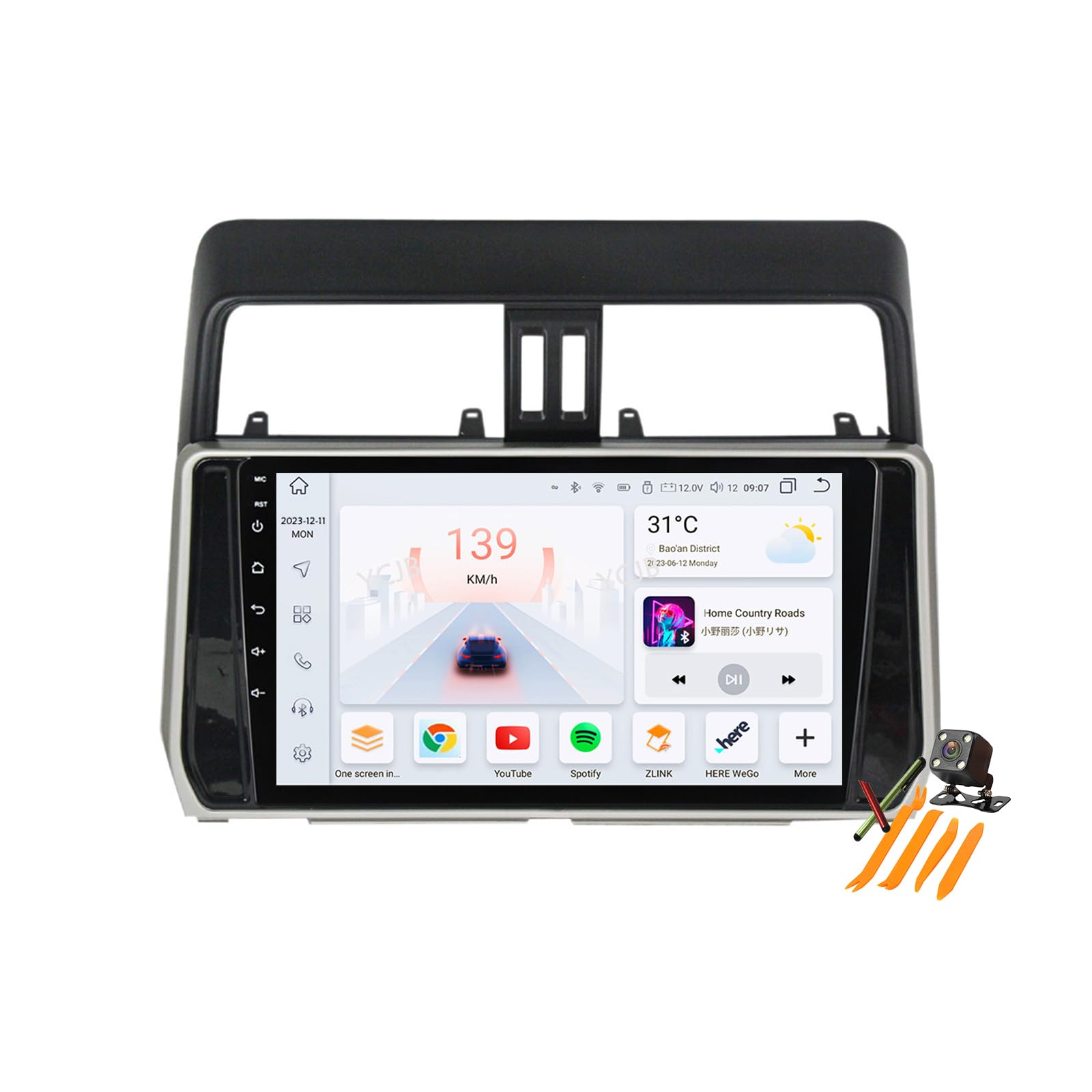 Reproductor multimedia de 10.1'' para Land Cruiser Prado 2018-2023 8