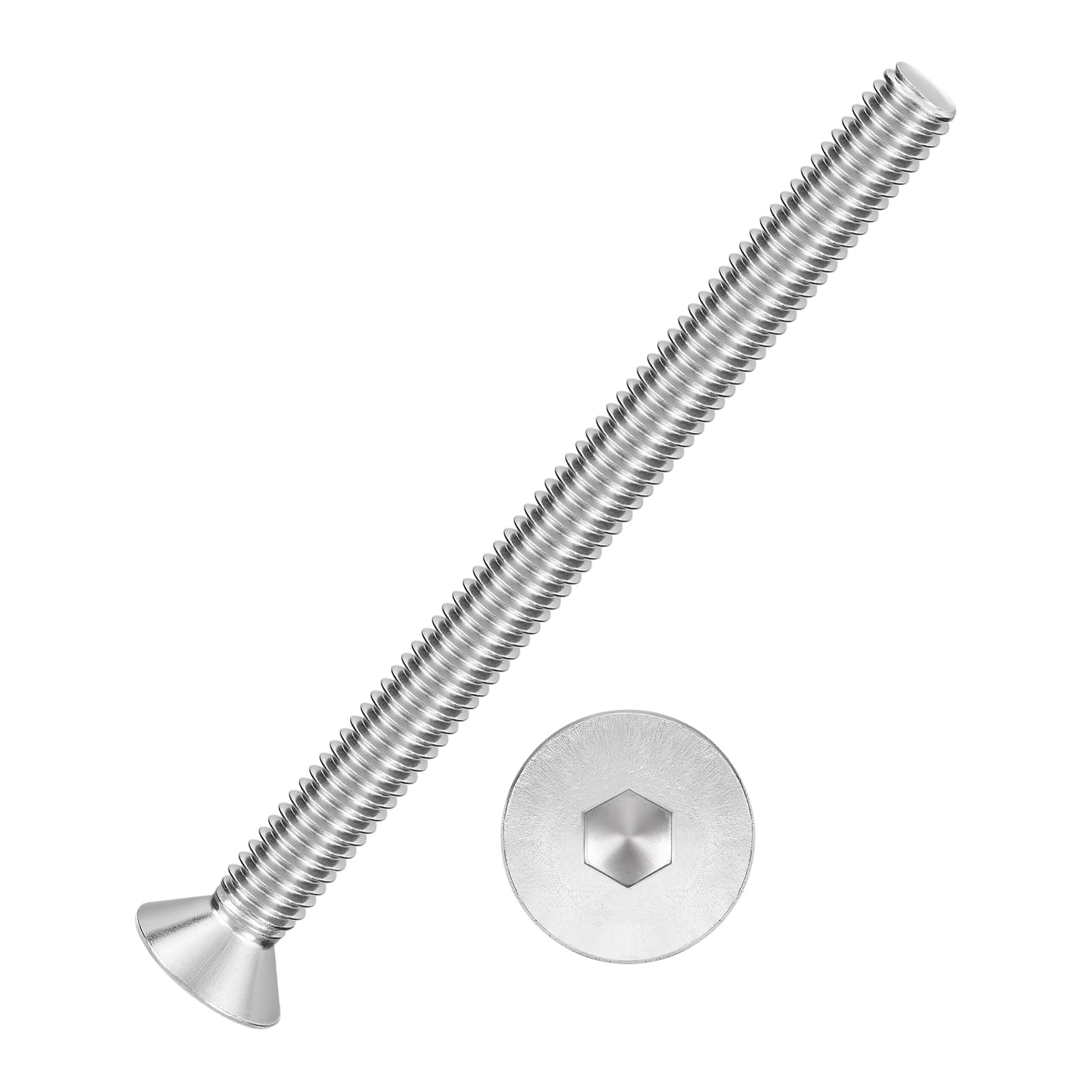 Kozelo 15Pcs[M4-0.7x50] Flat Head Socket Cap Screw Countersunk Bolt — image 1