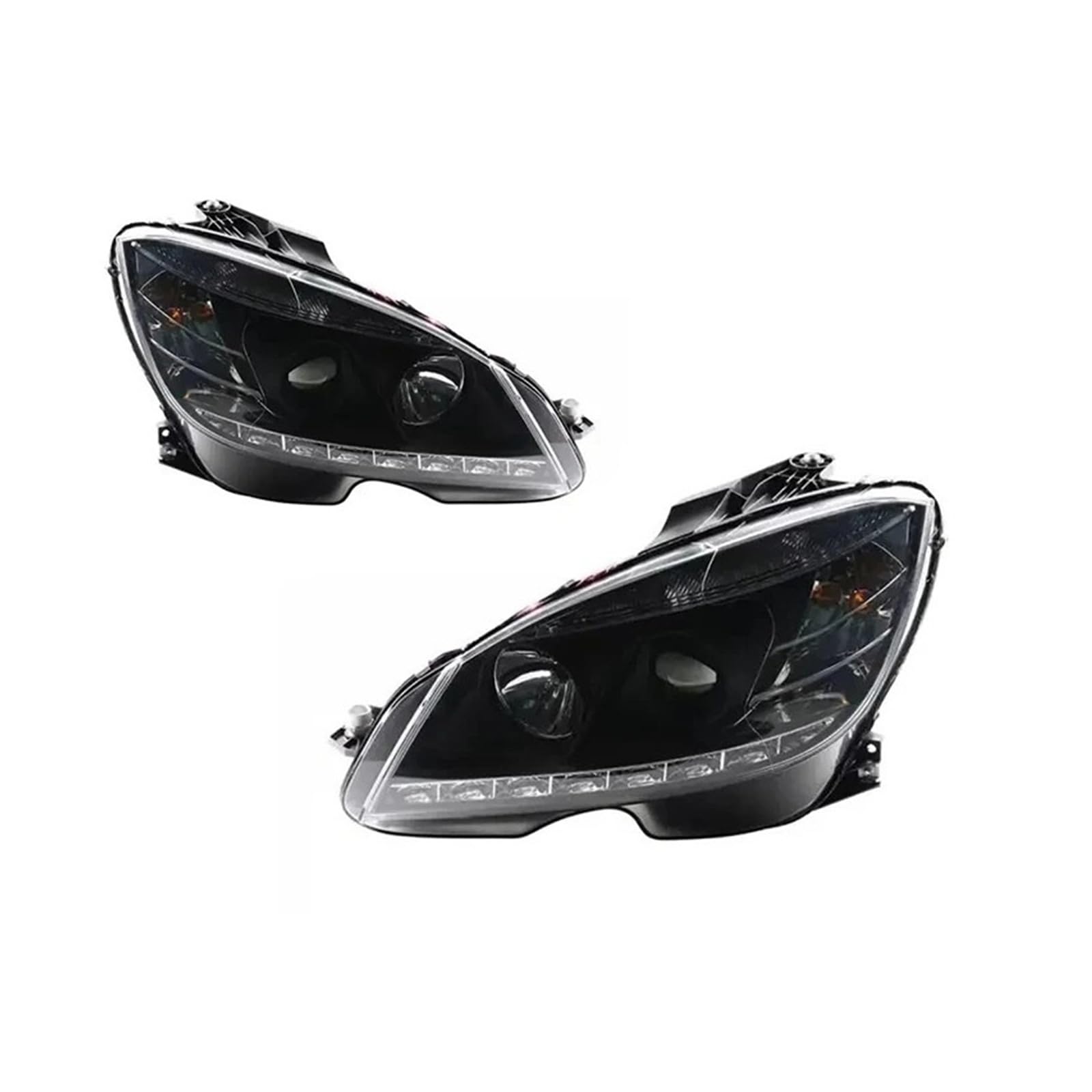 Pasuje do Merc//edes W204 07-10 EMARK Led DRL reflektor samochodowy montaż sygnału akcesoria samochodowe zmodyfikowana lampa reflektory LED(Low led high halogen)