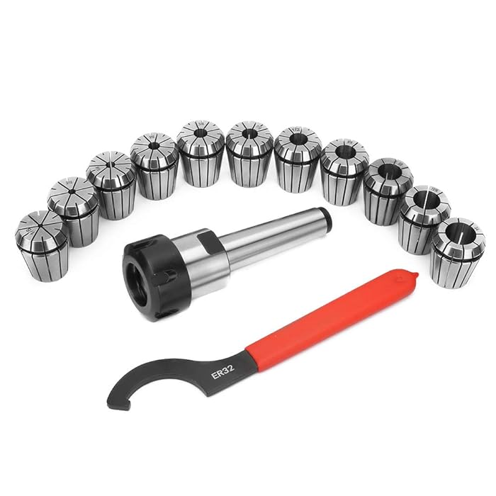 Buy MT3 ER32 Collet Set, MT3 Shank Tool Bit + 11 Pcs ER32 Collets