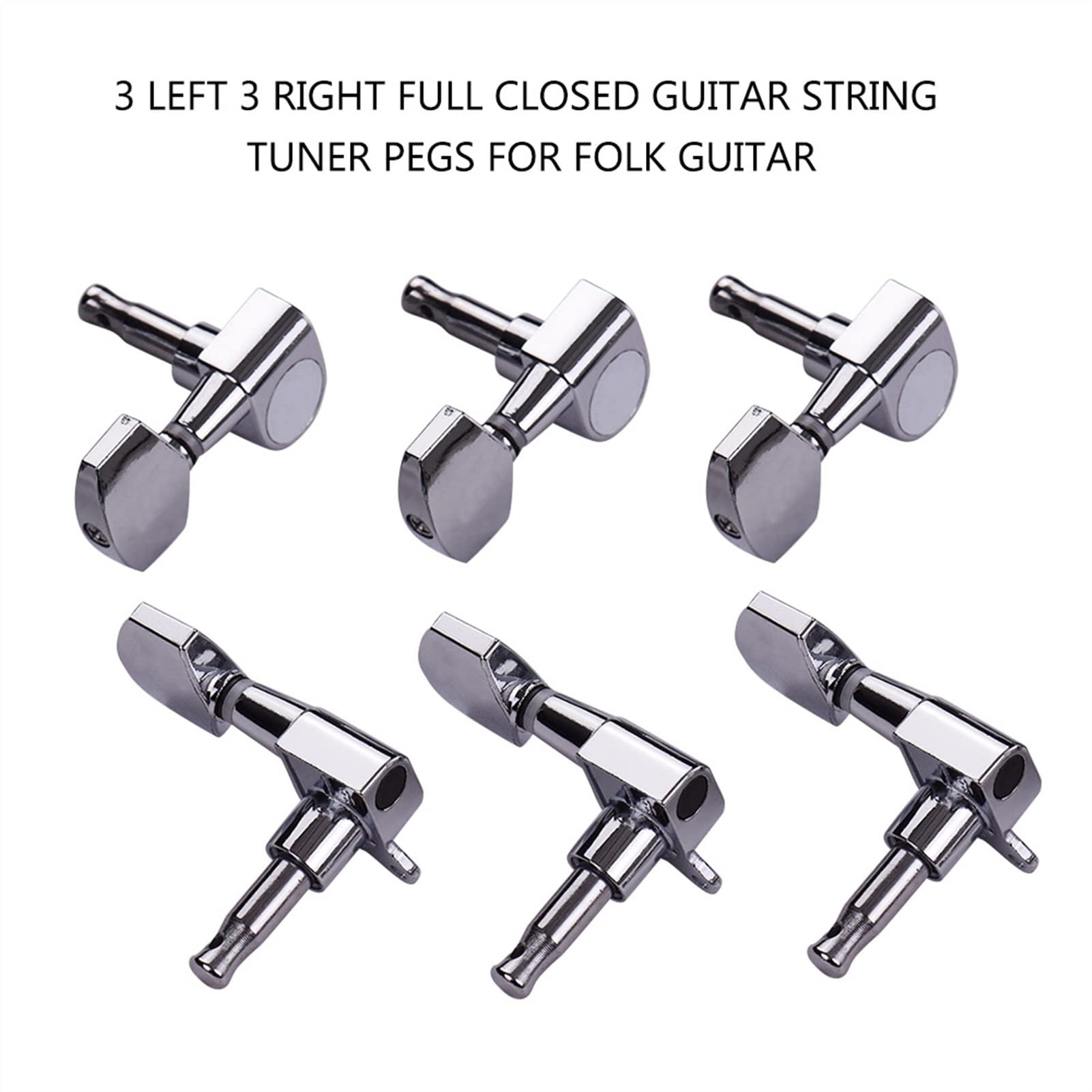 Stimmwirbel Gitarrensaiten 6 Stücke 3L3R. Vollständige Geschlossene Gitarren-String-Tuner-PEGs Tuning-Maschinen-Kopf Für Volksgitarre Akustikgitarren Accessorie