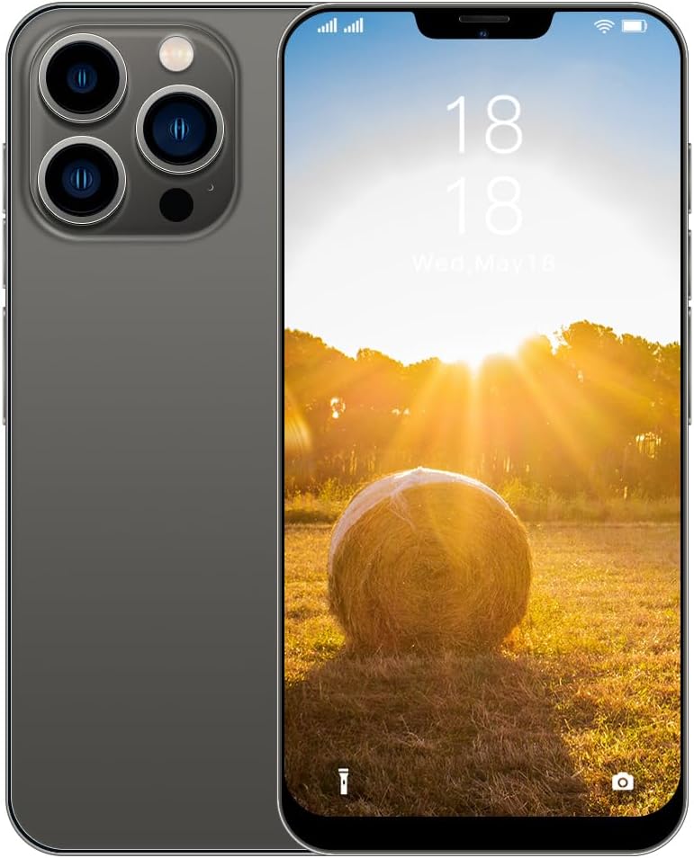 Smartphone Unlocked Cell Phone IP14pro 6.7inch HD Cheap Phones 2GB/16GB Android 10 Straight Talk Phone 5000mAh 128GB Extension Dual Sim Boost Mobile Phones (black)