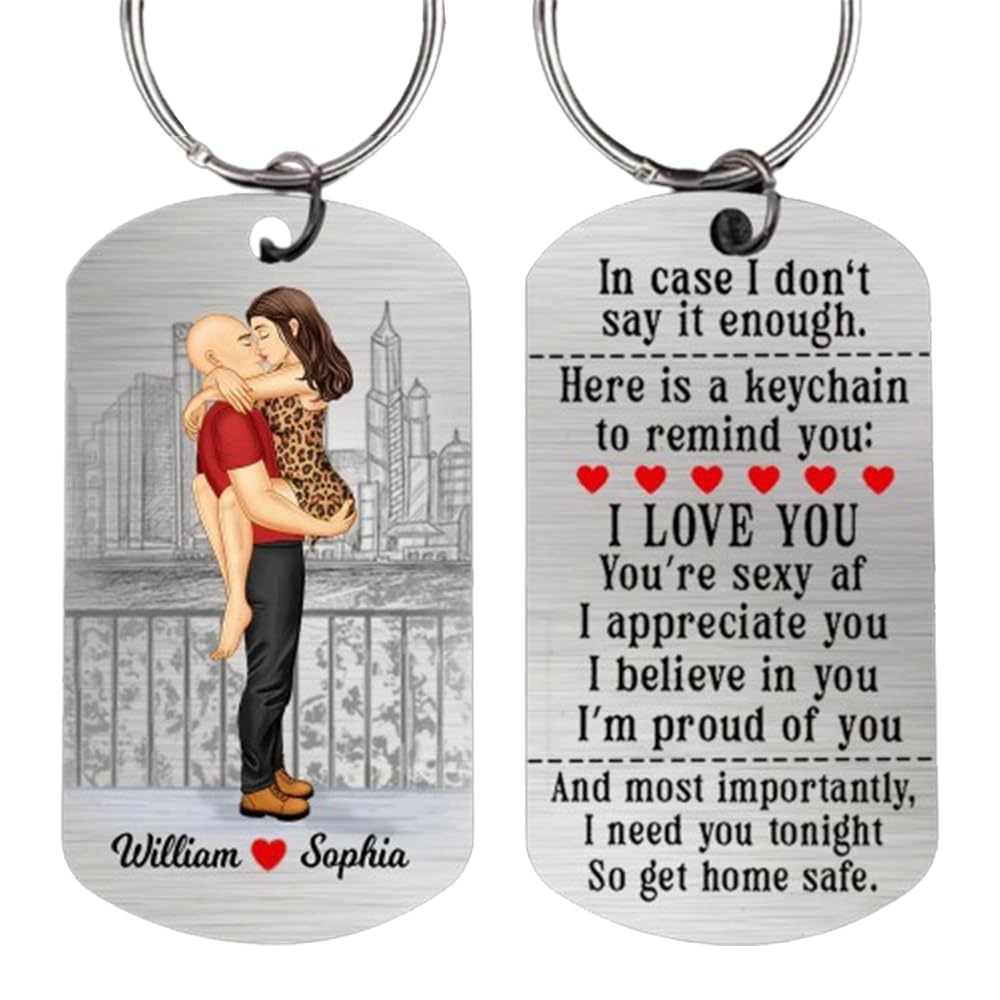Photo Keychains Drive Safe, My Love, Couple Gift, Personalized