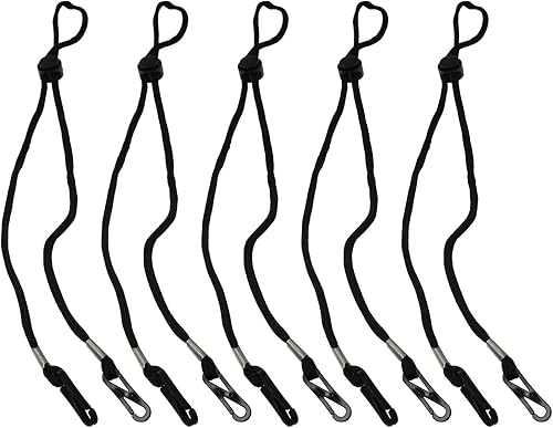 5 clips de correa ajustable para sombrero, color negro, para viajes, golf, pesca y ciclismo, clips de correa resistentes al viento, correa