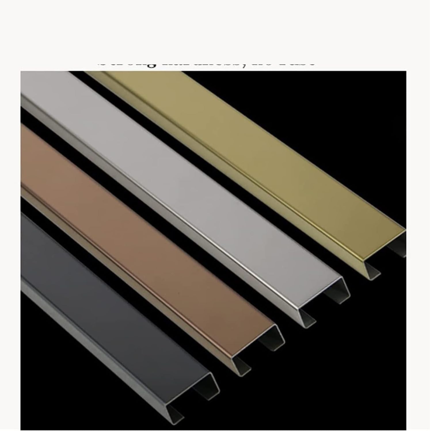 Edelstahl-Kabelkanal, Kabelkanal, quadratischer, robust, trittsicher, 1 m lang, verspiegelt/gebürstet, zwei Optionen, 11 Farben(Brushed Silver,24 * 12mm)