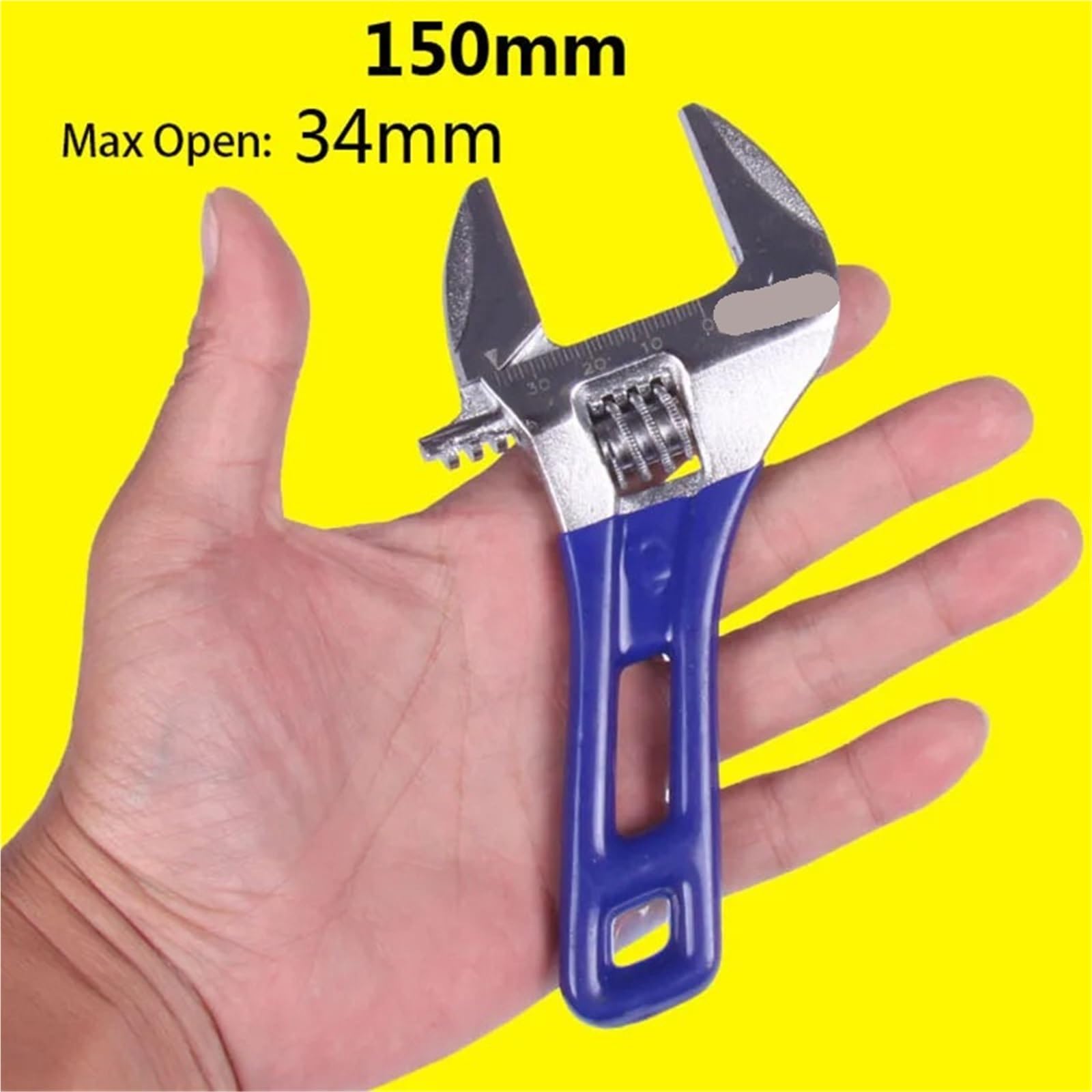 WNBFTTK Llave Inglesa Llave inglesa ajustable de 4/5/6/8 pulgadas, llave mango corto, herramienta reparación tuberías, mano baño boca ancha(8inch 200mm)