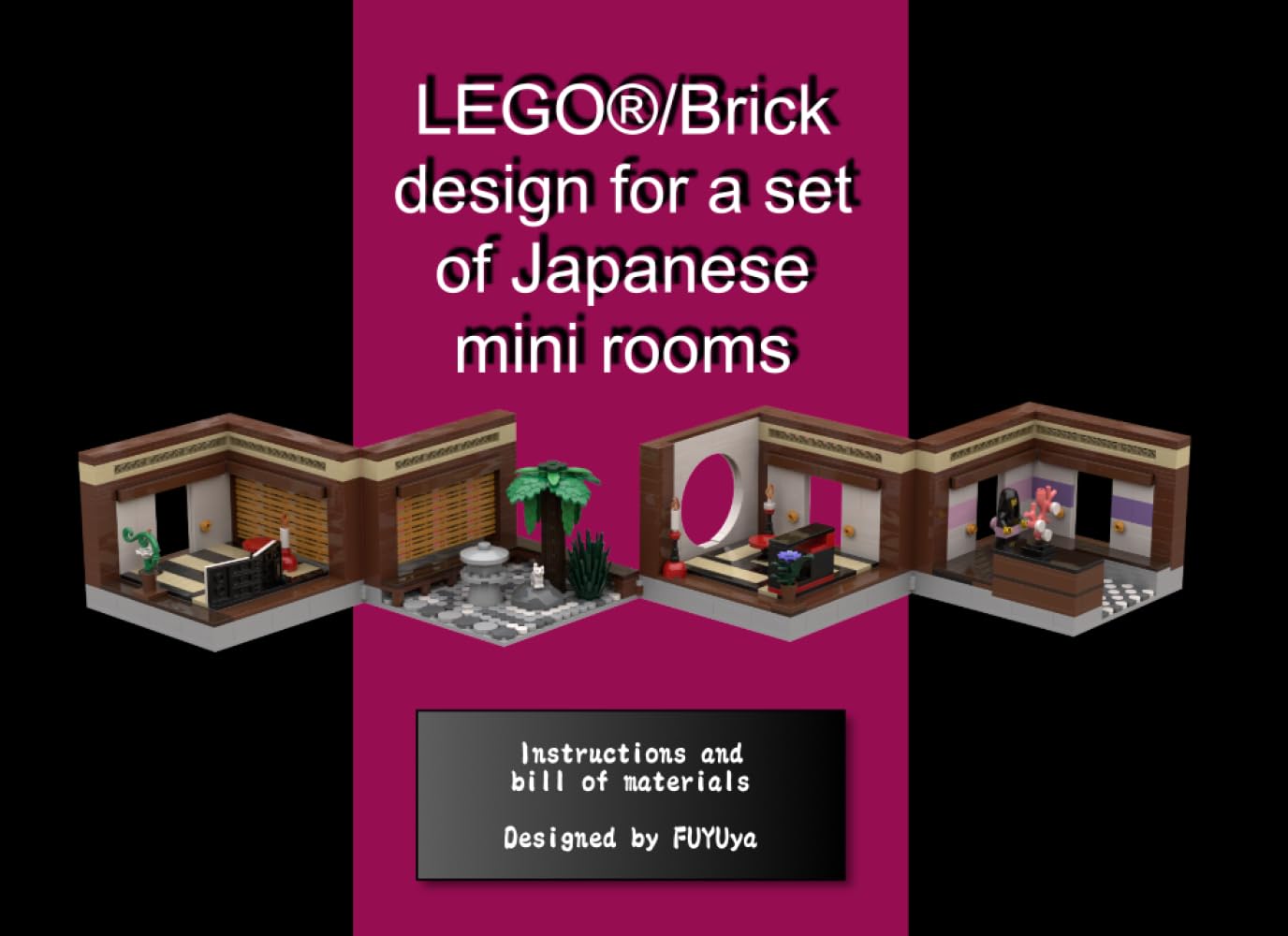 LEGO®/Brick design for a set of Japanese mini rooms