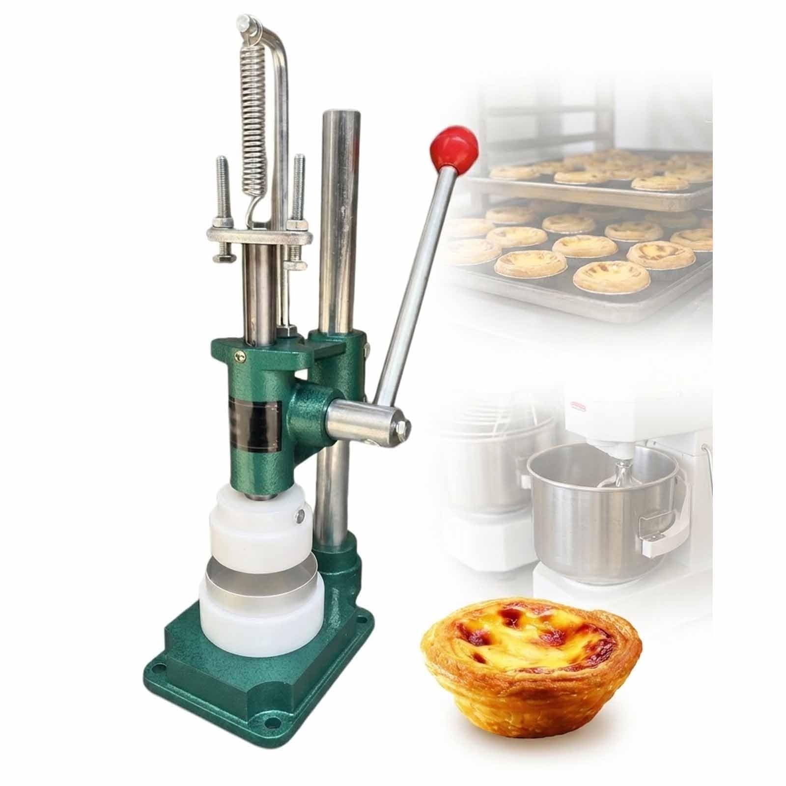 MObyat Macchina Manuale per Crostatine Alluovo, Macchina per Gusci di Pasta Frolla per Crostatine Francesi con Stampi, Base in Ferro, Design Compatto E Facile da Pulire, Macchina per La Preparazione