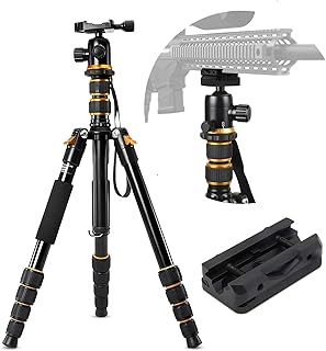Aluminum Rifle Tripod Shooting Stick Gun Rest Stand Compatible with 20mm Picatinny Waver Rail for Hunting & Shooting, 21-63 Inches - HIGOO
