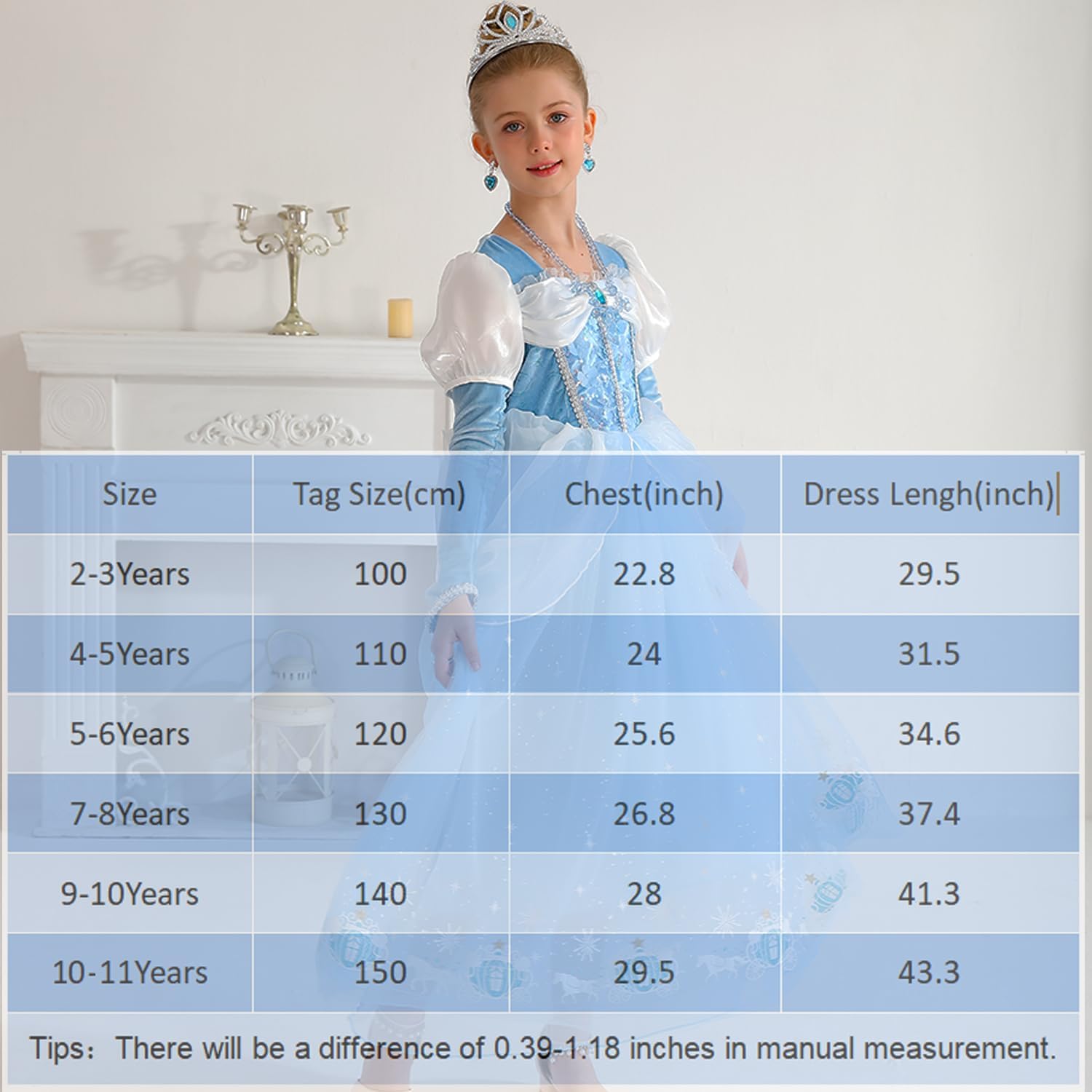 Familycrazy Princess Costume Girls Dress Up Butterfly with Accessories for Halloween Birthday Cosplay Carnival Party - Image 6