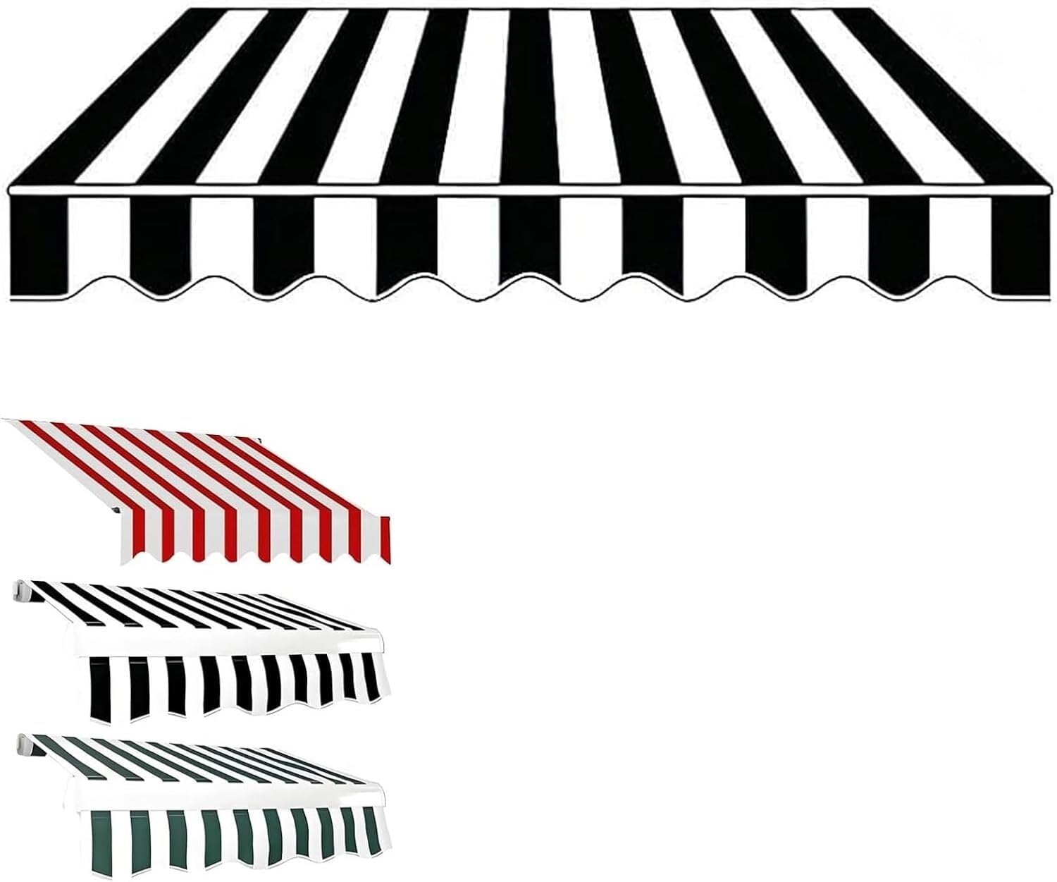 CZYZMDD Retractable Manual Awning for Patio & Garden Waterproof UV-Resistant Canopy Outdoor Sunshade Shelter Deck Balcony and Backyard Use
