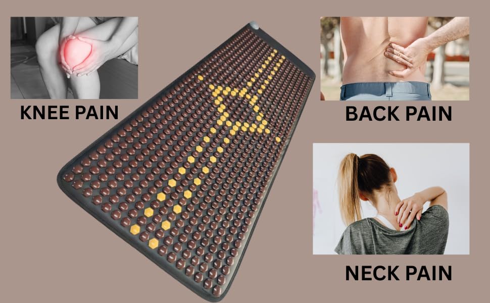 Image of Infrared Heating Stone Mat | Far Infrared Therapy Mat for Back Pain Relief, Stress Reduction, Muscle Recovery & Improved Blood Circulation | Large Full Body Heating Pad for Home, Office & Clinic Use