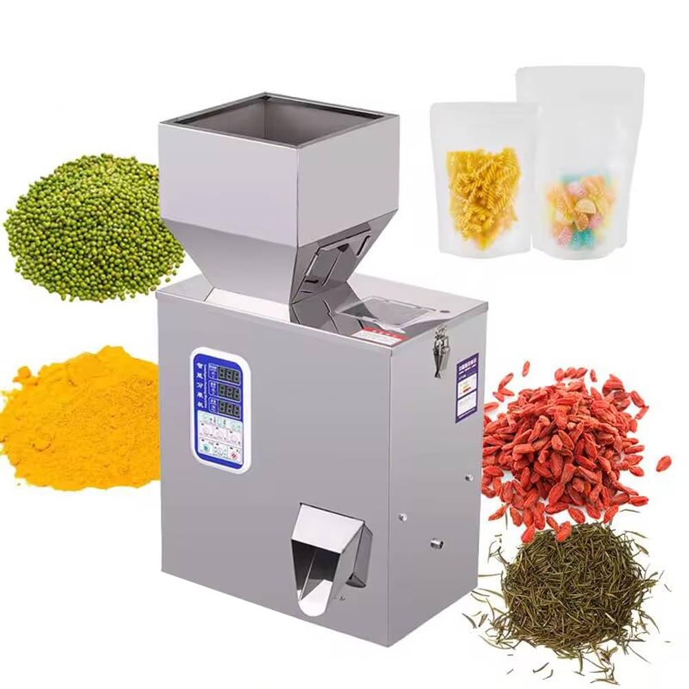 Eiwitany Stainless Steel Auto Weighing Filling Machine, 6-15 Cycles Per Min Dry Powder & Granule Packing Dispenser for Rice, Coffee Beans and Seeds