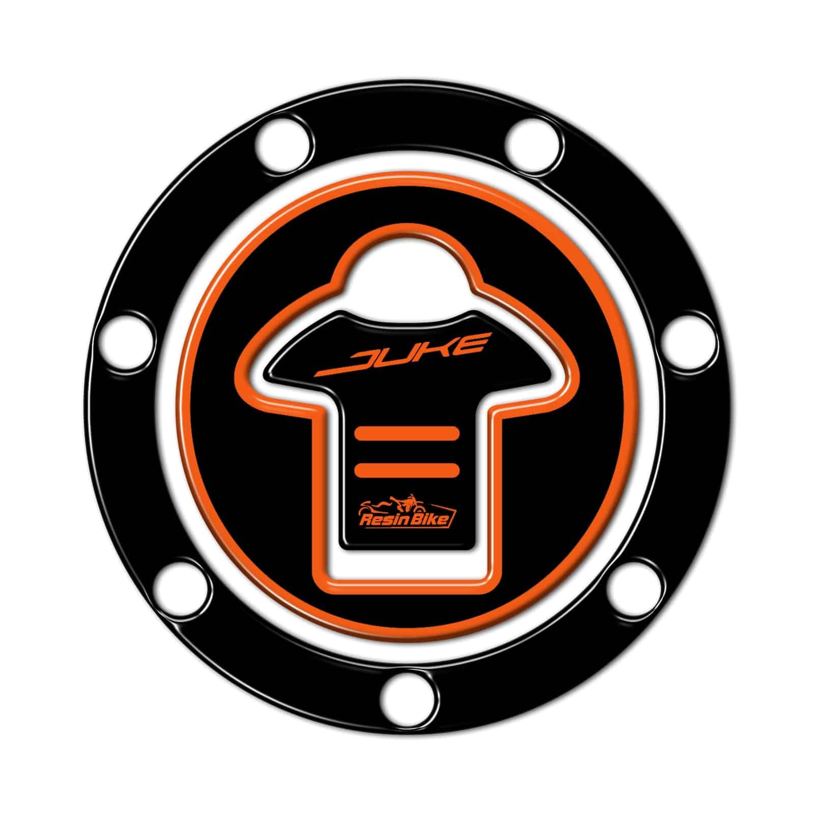 Resin Bike Naklejki Moto kompatybilne z KTM Duke 125 200/250/390 2021-2023. Chronią korka zbiornika przed uderzeniami i zadrapaniami. Naklejki żywiczne z efektem 3D - wyprodukowane we Włoszech