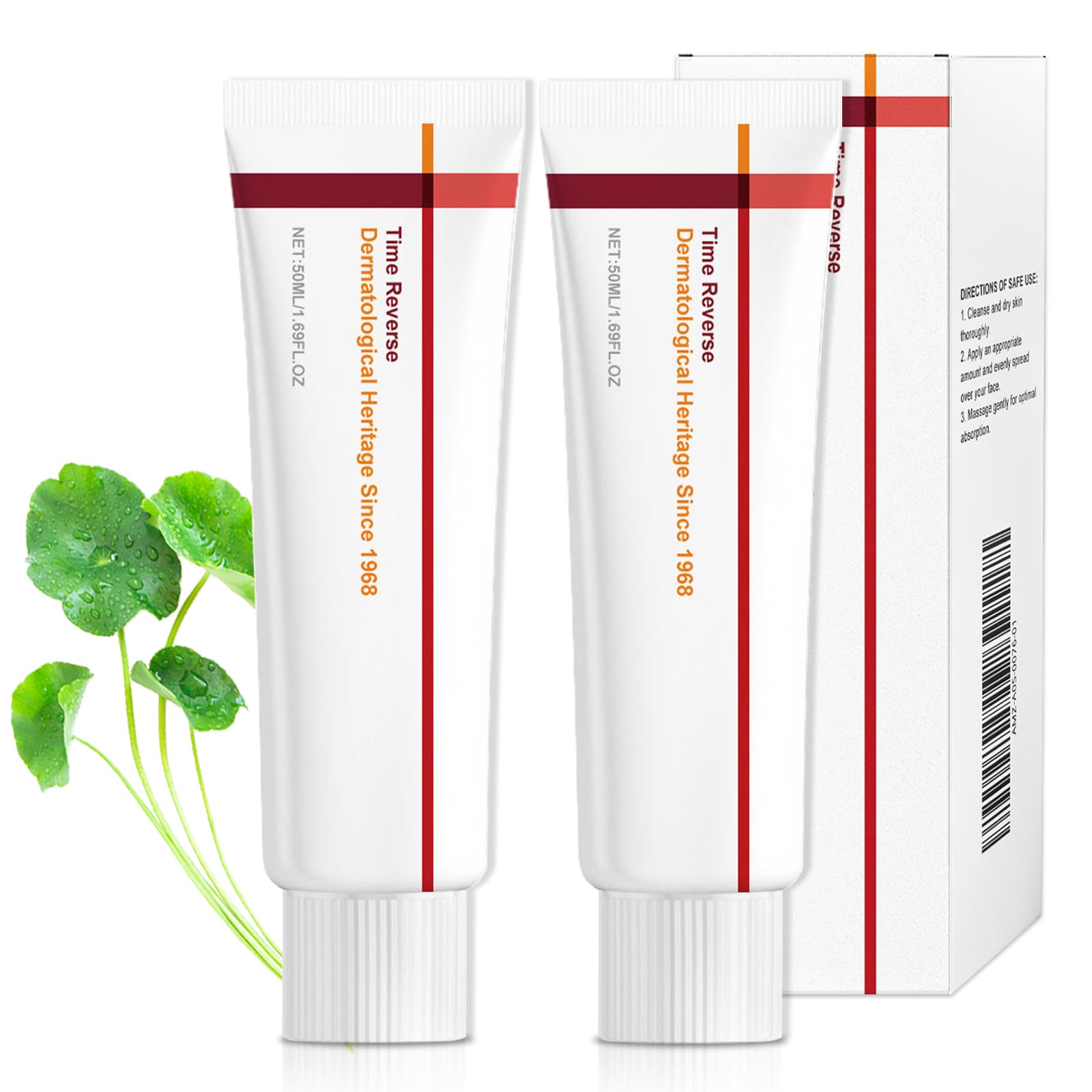2 PCS Centella Time Reverse Moisturizing Repairing Face Cream, Centella Asiatica Revitalizing Firming Cream for Reducing Lines, Moisturizing, Evening Tone - 1