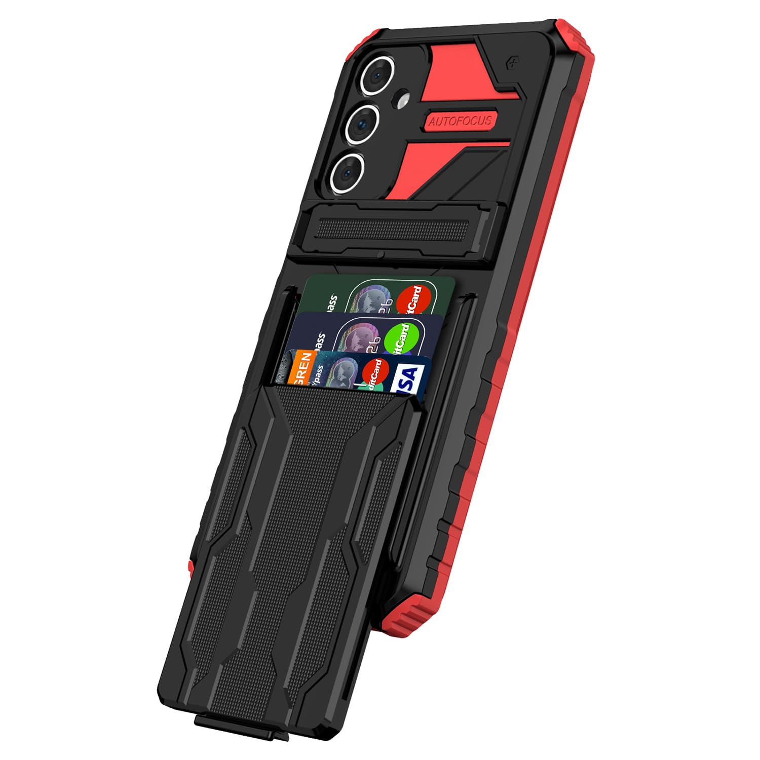 Niuuro for Samsung Galaxy A15 4G/5G Wallet Case with Credit Card Holder Stand Kickstand Slim Rugged Shockproof Heavy Duty Defender Armor 【Military