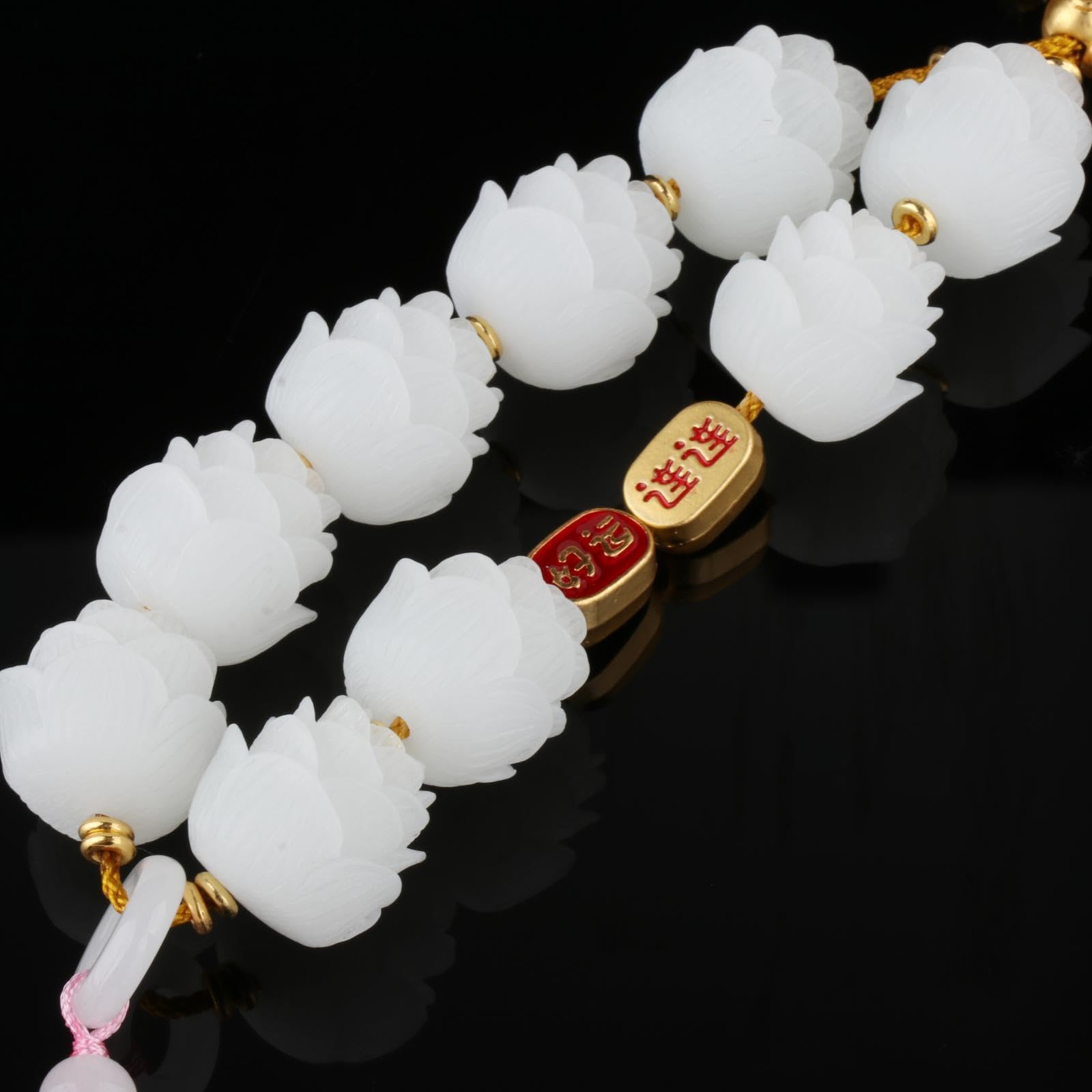 SECRET DESIRE Lotus Beads Car Rearview Mirror Charm Pendant Tassel Car Hanging Decoration style A-picture-24
