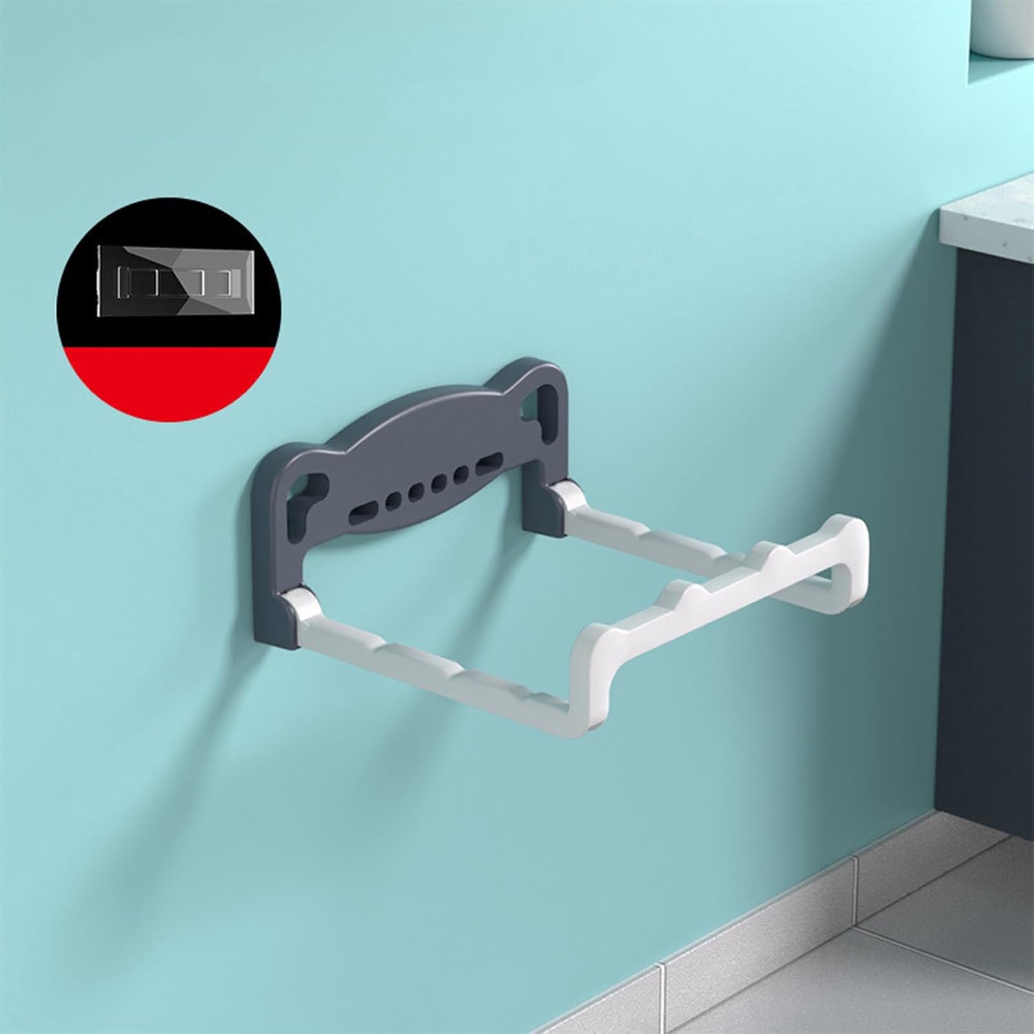 Sturdy Wall Shelf for Bathroom Organization Without Holes Required Quick Installation with Strong Adhesive Bathroom Wall Mounted Basin Stand
