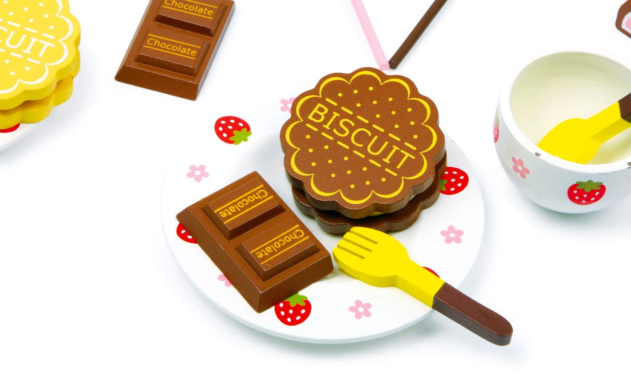 2847 Contenitore per dolciumi small foot, Scatola di caramelle di legno, accessori per negozio e cucina da gioco per bambini con dolci, 56 pz., da 3 anni di età
