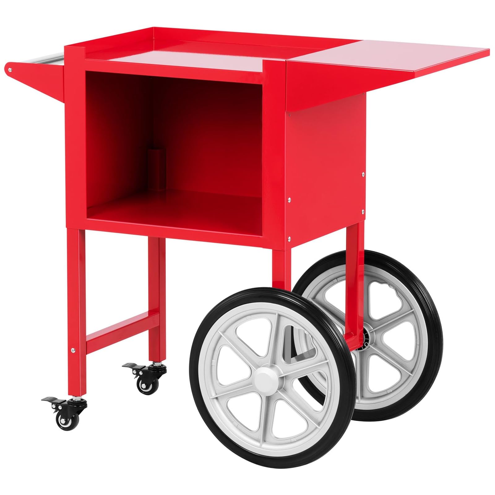 Royal Catering RCPT-16E Chariot pour Machine à Popcorn Rouge Tôle d'acier 2 roues freins