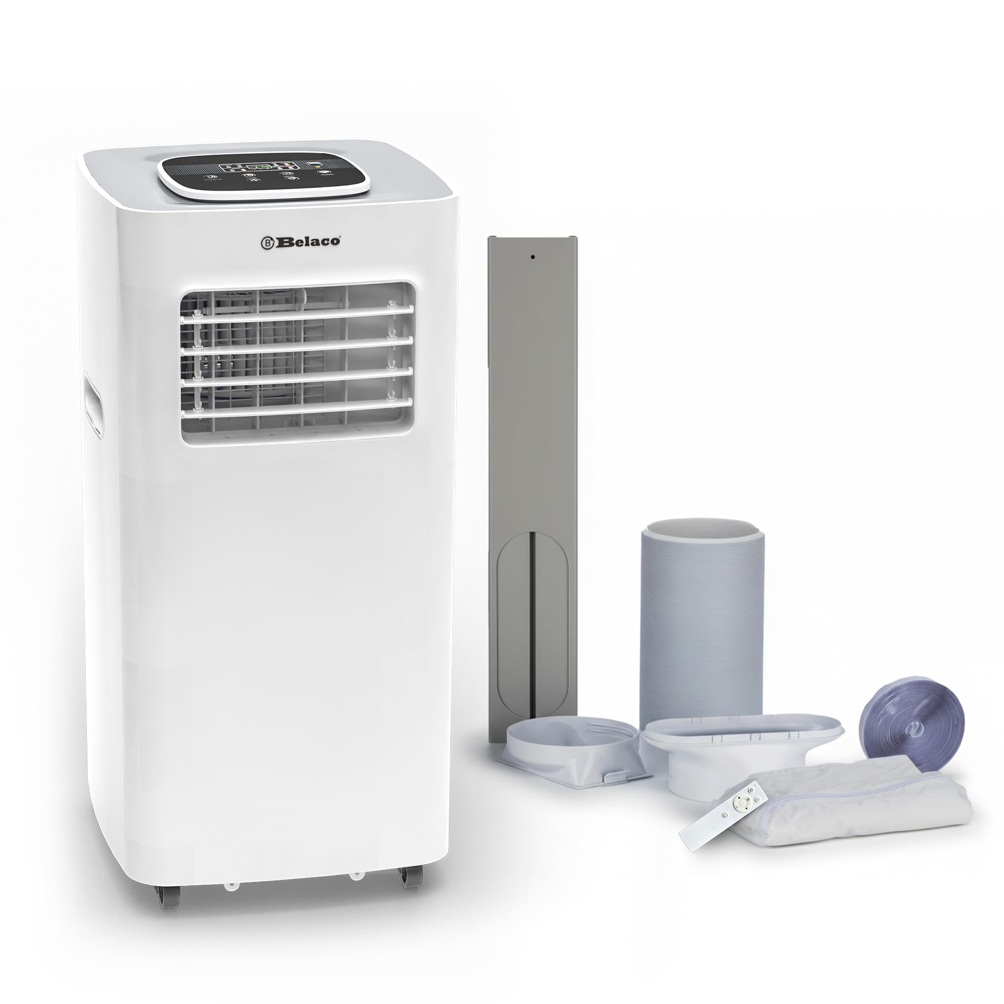 Belaco Air Conditioning UnitPortable Conditioner 9000 Btu 4-In 1 DehumidifierCooling Fan With 2 SpeedsDigital & Remote from B&Q
